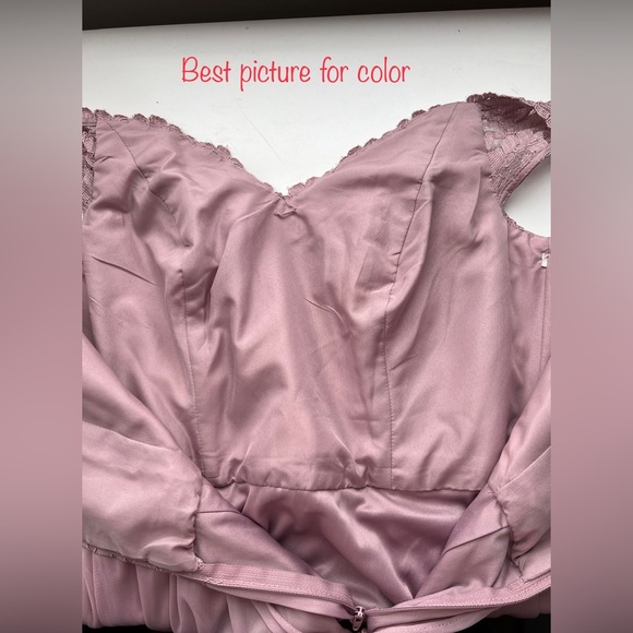 Donated Prom Dress Drive       Bridesmaid Wedding Formal Prom long dress lace - Picture 4 of 14